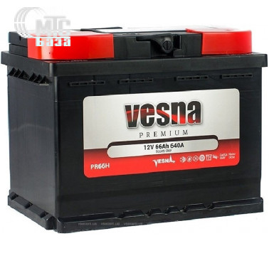 Аккумулятор Vesna Premium [415266] 6СТ-66 Ач R EN640 А 242x175x190мм